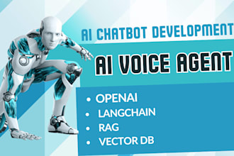build openai chatbot, langchain ai saas, vector database and voice ai agents llm
