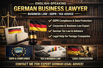 be your german business law advisor, gdpr, german lawyer on tax advice