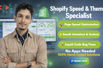 do optimize shopify page speed, fix liquid bugs and themes