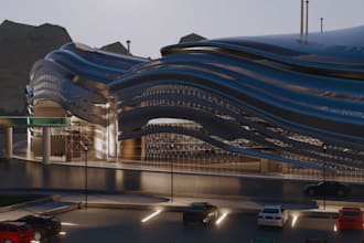 do realistic 3d airport design,terminal,runway, landscape and cgi rendering