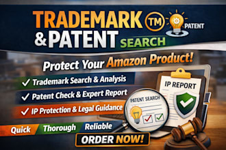 do patent search and trademark check for your product amazon product