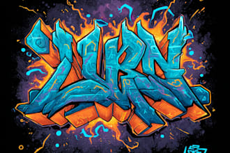 design cool graffiti art for your logo or name
