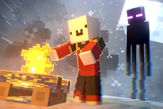 make official style minecraft thumbnails for youtube