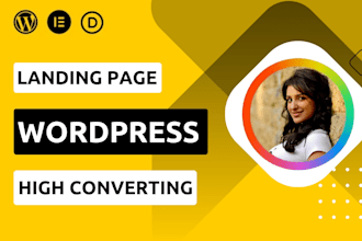 build a responsive wordpress landing page design, sales funnel, homepage design