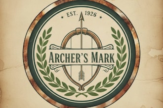 design a beautiful vintage bow logo