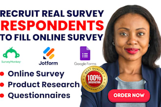 recruit real respondents to fill online survey for product research