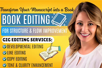 edit and proofread romance novel and children book as a line and copy editor