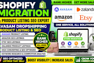 do winning  avasam dropshipping product to amazon etsy store seo listings