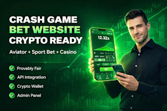develop crypto bet website, crash game aviator, sport bet website, solana game