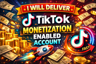 deliver tiktok monetization enabled account fast