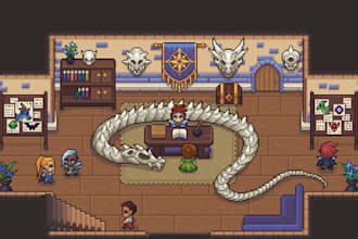create pixel art tileset, pokemon asset, tilemap, background for your video game