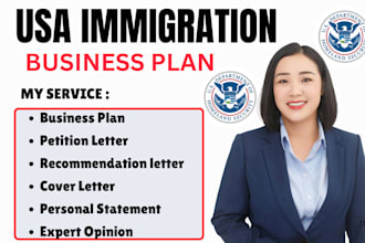 write eb2 niw petition letter, business plan, expert opinion letter for usa visa