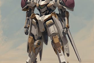 draw mecha robot,armor,gundam in anime or realism style