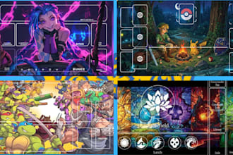 design custom playmat for pokemon, tcg, mtg, yugioh, digimon and fantasy mat art
