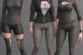 3d second life model, 3d clothing and accessories model