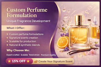 formulate custom perfumes, fragrance oils, colognes, and signature scent