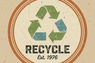 design a classic vintage recycling brand logo