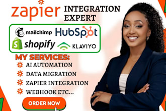 mailchimp shopify klaviyo api zapier integration hubspot gohighlevel automation