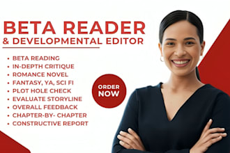 beta read your novel, litrpg, romance, fantasy or ya fiction story with feedback