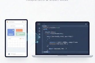 convert your design to responsive HTML and CSS