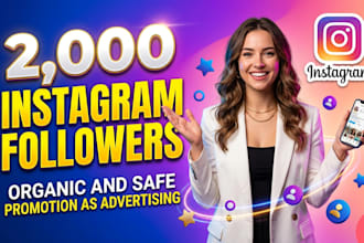 provide 2000 instagram followers