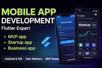 do ai mobile app development, android, ios app development as flutter developer