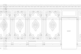 design 2d architectural ornaments for interior spaces