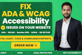 fix ada and wcag accessibility issues on your website
