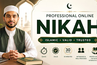 do online nikah ceremony, witnesses, wali, certificate and counseling
