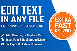 add, removal, replace, changes text in PDF, image, screenshot book