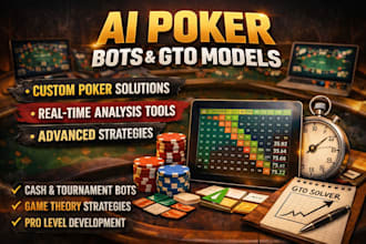 develop ai poker bots, gto models, and real time poker tools