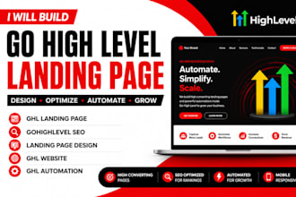 ghl landing page, gohighlevel seo, landing page, ghl website, ghl automation