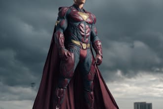 create an amazing superhero or fantasy comic illustration
