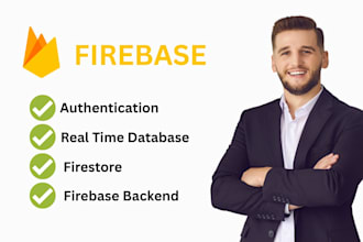 setup firebase auth, studio, database, storage, backend integration in web apps