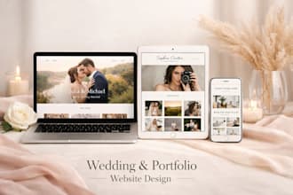 build wedding website, photography website, website development and portfolio