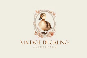 design retro vintage draw label logo