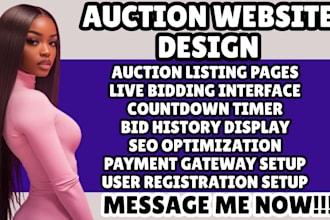 design auction website bidding website live auction website marketplace website