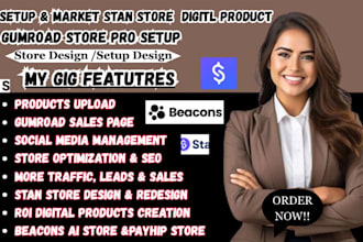 setup stan store digital product, stan store  marketing, digital store