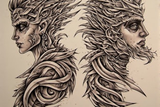 create your custom tribal polynesian tattoo sleeve