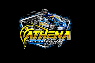 create exclusive and marvelous kart racing logo design