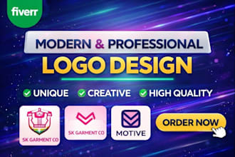 design a modern, professional logo for your busines