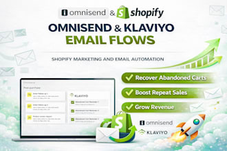 setup klaviyo email marketing flow or omnisend automation flows for shopify