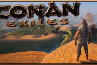 build open world survival game, multiplayer game, conan exiles game