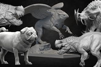 sculpt 3d character animal creature monster miniature 3d model for 3d printing