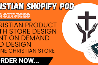 build christian pod store setup and custom design
