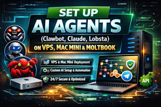 set up ai agents clawbot, claude, lobsta on vps, mac mini and moltbook