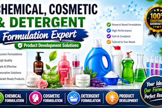 chemical formulation cosmetic formulation and detergent for product development
