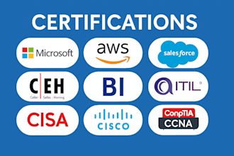 pass microsoft AWS salesforce ceh bi itil cisa cisco comptia ccna certifications