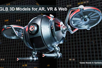 create glb 3d models optimized for ar, web and realtime use