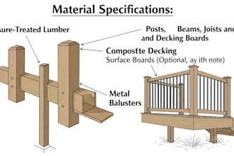create professional deck addition plans  drawings for permit approval